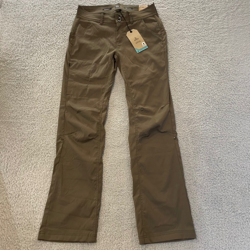 NWT prAna Halle Pant Womens 4 Regular (30x31) Slate Green Stretch Zion Hiking